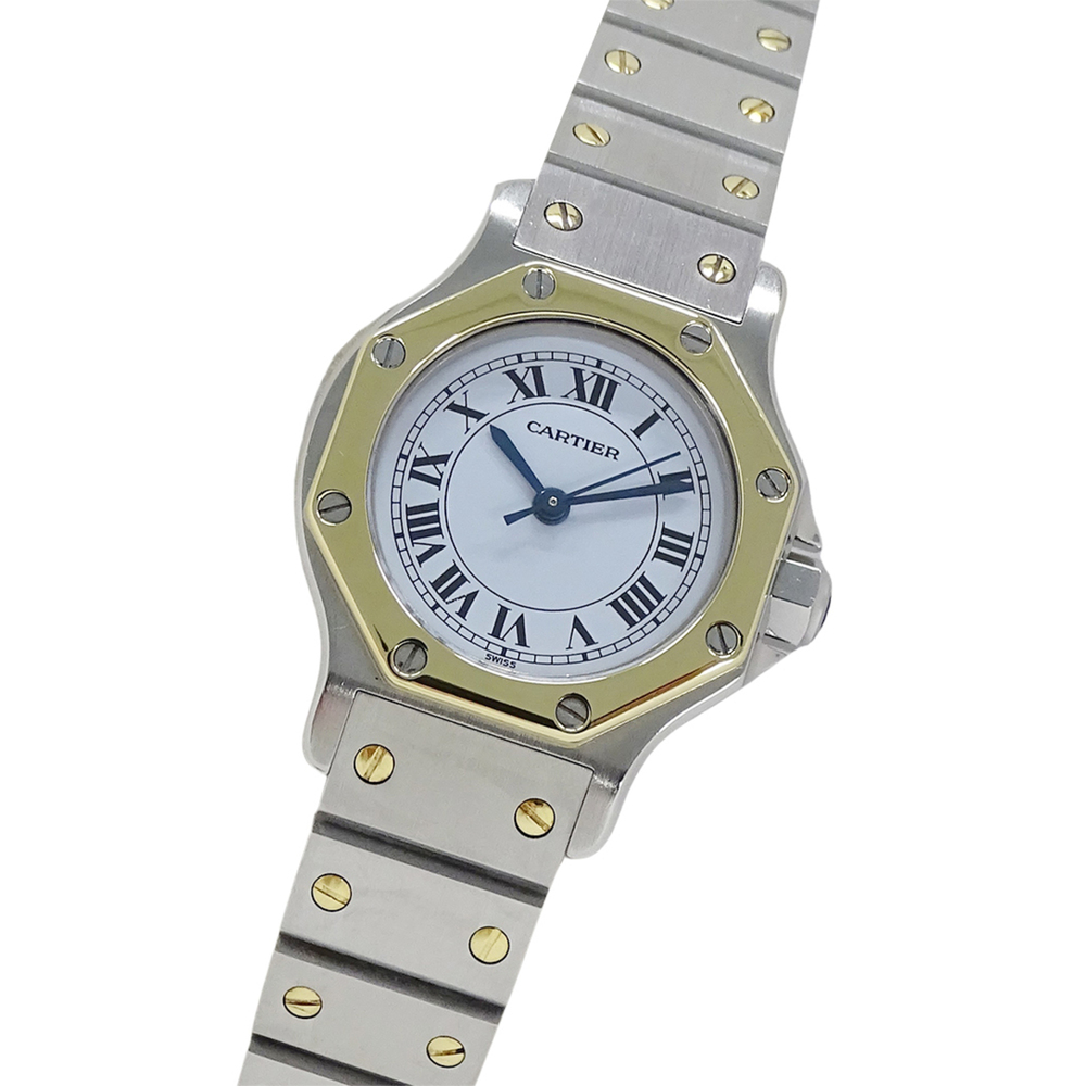 Cartier women's watch, Santos Octagon SM, automatic winding, stainless steel ...